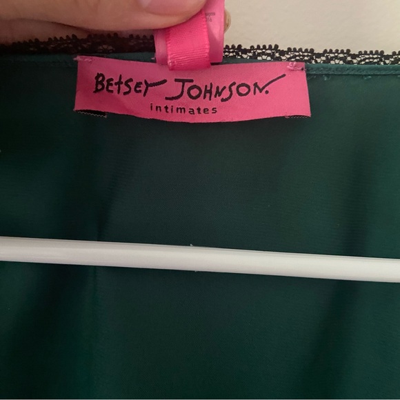 Betsey Johnson Intimates XS Luxury Floral Dark Green Kimono Robe Pockets - Picture 12 of 12